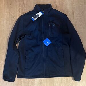 Spyder Men's Dark Blue Performance zip up size Large